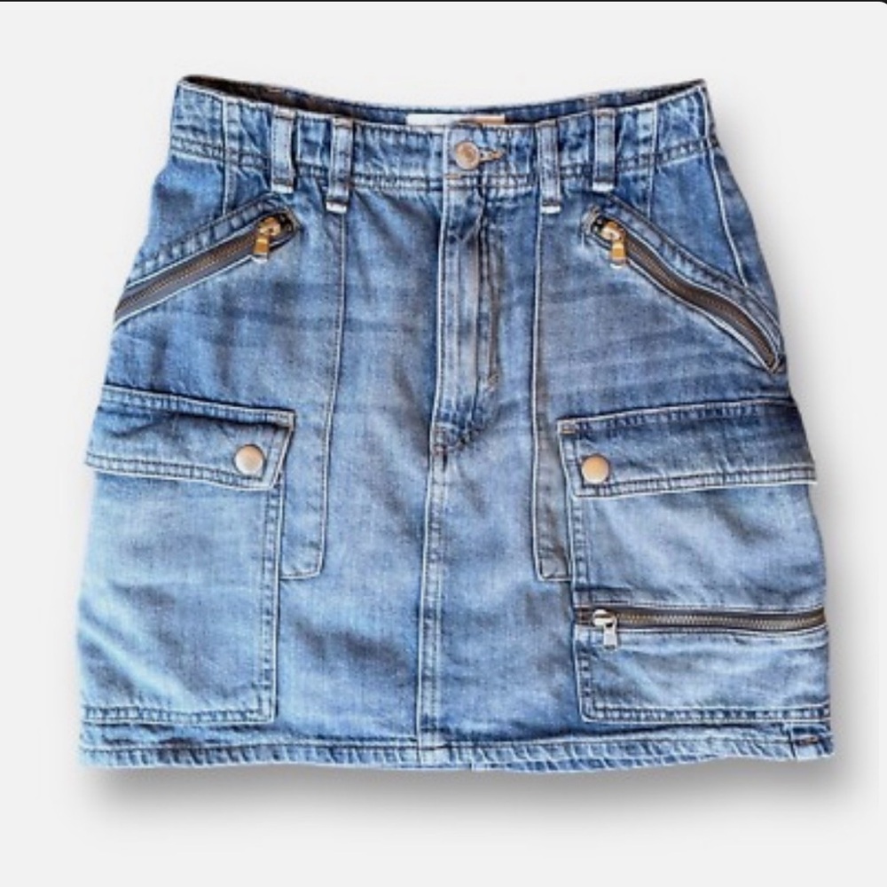 Free People We The Free Avenue Mini Skirt Icon Wash 29 - Picture 3 of 9